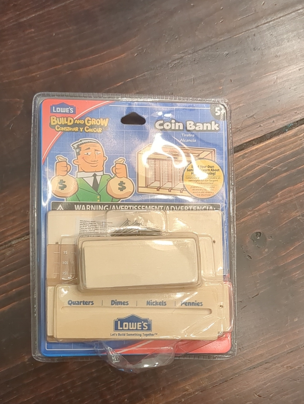Build and Grow Beige Coin Bank